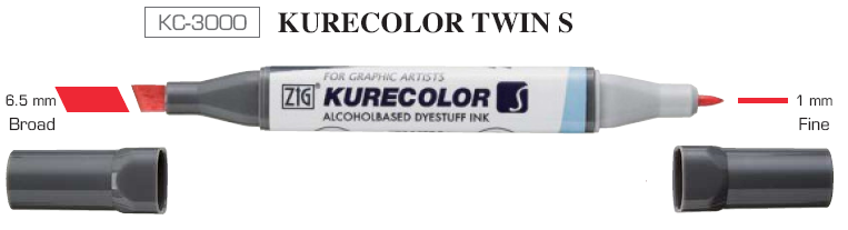 Kuretake Kurecolor Twin S einzeln