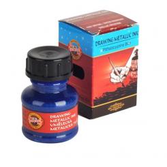 Koh I Noor Zeichentusche Metallic Blau 