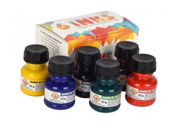 Koh I Noor 6er Set mit Schülertusche 