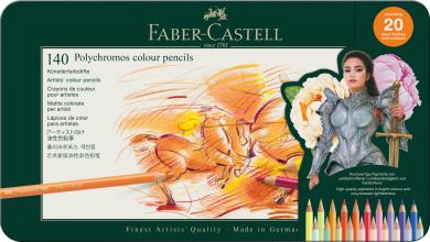 Faber-Castell POLYCHROMOS Metalletui 140er Spitzmaschine gratis 