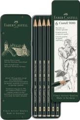 Bleistift CASTELL 9000 6er Metall-Etui 