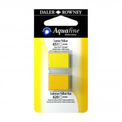 Aquafine Aquarellfarbe 2 Halb-Näpfe 651 Zitongelb / 620 Kadmiumgelb 