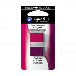 Aquafine Aquarellfarbe Halb-Näpfe 414 Chinacridonmagenta / 433 Purpurlack 