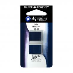 Aquafine Aquarellfarbe 2 Halb-Näpfe 127 Indigo / 135 Preussischblau 