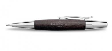 Faber Castell e-motion Drehbleistift aus schwarzes Birnbaumholz  / Chrom inkl. Gravur 