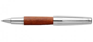 Faber Castell e-motion Tintenroller aus braunem Holz / Chrom  inkl. Gravur 