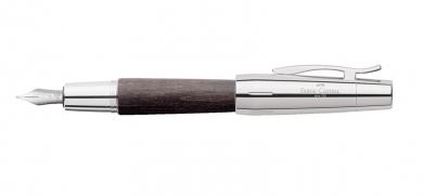 Faber Castell e-motion Füllfederhalter aus schwarzes Holz / Chrom inkl. Gravur 