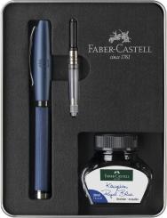 Faber Castell Essentio Aluminium Füller Set Blau   inkl. Gravur 