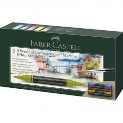 Aquarellmarker Faber Castell A. Dürer 5er Etui Urban Sketching 