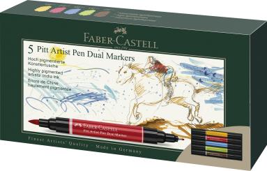 Tuschestift PAP Dual Marker 5er Etui 