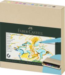 Faber Castell Tuschestift PITT artist pen B 12er Set Atelierbox 
