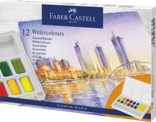 Aquarellfarbkasten / Näpfchen 12er Faber Castell 