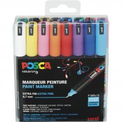 Posca Marker 16er Etui  Grundfarben PC-1MR 0,7  Extra Fine 