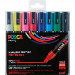 Posca Marker 8er Etui Grundfarben PC-5M 1,8 - 2,5mm 