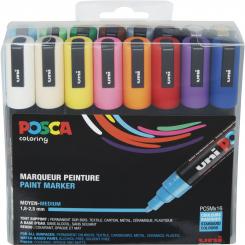 Posca Marker 16er Etui  Grundfarben PC-5M 1,8 - 2,5mm 