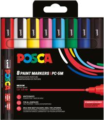 Posca Marker 8er Etui Grundfarben PC-5M 1,8 - 2,5mm 