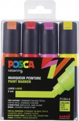 Posca Marker 4er Etui  PC-8K Neon 8mm 