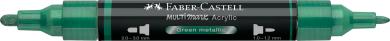 Faber-Castell Multimark Acrylic 295 Green metallic 2 Spitzen Marker 