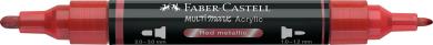 Faber-Castell Multimark Acrylic 296 Red metallic 2 Spitzen Marker 