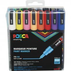 Posca Marker 16er Etui  Grundfarben PC-3M 0,9 - 1,3mm 