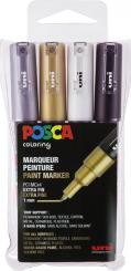 Posca Marker 4er Etui  PC-1MC 0,7 - 1mm Extra Fine 