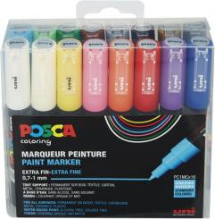 Posca Marker 16er Etui  Grundfarben PC-1MC 0,7 - 1mm Extra Fine 