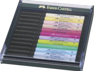 Faber Castell Tuschestift PITT artist pen B 12er Set Pastel 