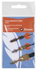 3er Set Gotische Feder Bandzug 1 mm, Speedball 2 mm, Plakat 10 mm 