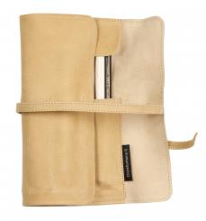 Rollmäppchen 26,7x20,5 cm Lammleder beige 
