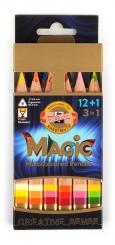 Koh-I-Noor Magic Set 12er + Blender, Spitzer und Radiergummi Kartonetui 