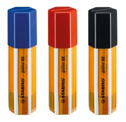 Fineliner - STABILO point 88 - 20er Big point Box zufällig in einer der 3 Farben - mit 20 verschiedenen Farben 