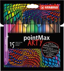 Filzschreiber - STABILO pointMax - ARTY - 15er Pack - mit 15 verschiedenen Farben 