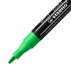Acrylmarker - STABILO FREE Acrylic - T100 Rundspitze 1-2mm - Einzelstift - laubgrün 
