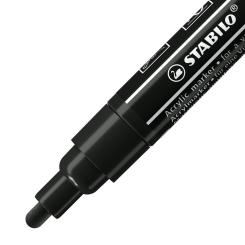 Acrylmarker - STABILO FREE Acrylic - T300 Rundspitze 2-3mm - Einzelstift - schwarz 