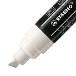 Acrylmarker - STABILO FREE Acrylic - T800C Keilspitze 4-10mm - Einzelstift - weiß 