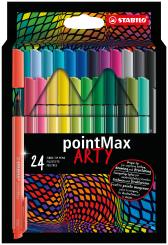 Filzschreiber - STABILO pointMax - ARTY - 24er Pack - mit 24 verschiedenen Farben 