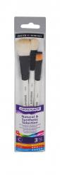 Daler-Rowney Naturhaar & Synthetic Aquarell  3erSet kurzer Stiel 