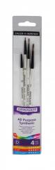 Daler-Rowney Synthetic Detail-Pinsel 4erSet kurzer Stiel 