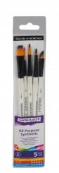 Daler-Rowney Synthetic Aquarell-Pinsel 5erSet kurzer Stiel 