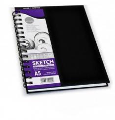 Skizzenbuch DIN A5 Spiralbindung naturweiß 54 Blatt 