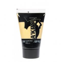 Renesans A'KRYL Satine 'Acrylic 100ml Silvergold irisierend 58 