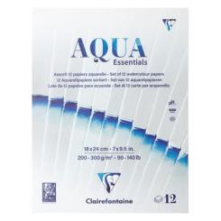 Clairfontaine Aqua Essentials Aquarellblock 18x24cm 200-300 g/m² 