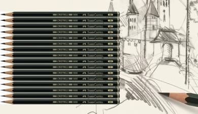 Bleistift CASTELL 9000 / von 8B-6H 