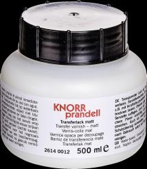 KNORR prandell 2126140012 Transferlack matt transparent, 500 ml 