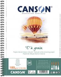 Canson® Zeichenpapierblock"C" à grain®, DIN A4+, 180 g/qm weiß 