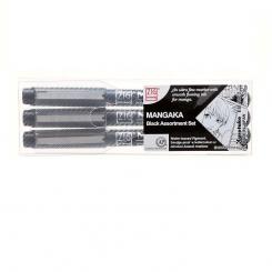Kuretake ZIG Mangaka Fineliner Black 3erSet 