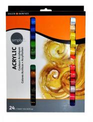 Daler-Rowney Simply Acryl Anfängerset 24 Tuben à 12ml 