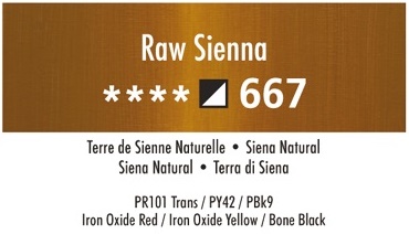 Daler Rowney Georgian 667 Siena Natur /  Raw Sienna 37 ml Wassermischbare Ölfarbe 