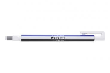 Tombow MONO zero / blau/weiß/schwarz - eckige Spitze  2,5mm x 5mm 