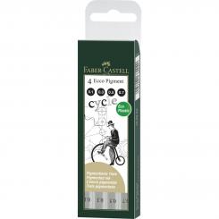 FABER CASTELL Ecco Pigment 4er Set 0.1mm,0.3mm,0.5mm,0.7mm 